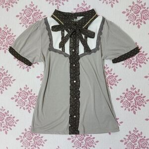 Axes Femme - Poka Dot Ribbon Top